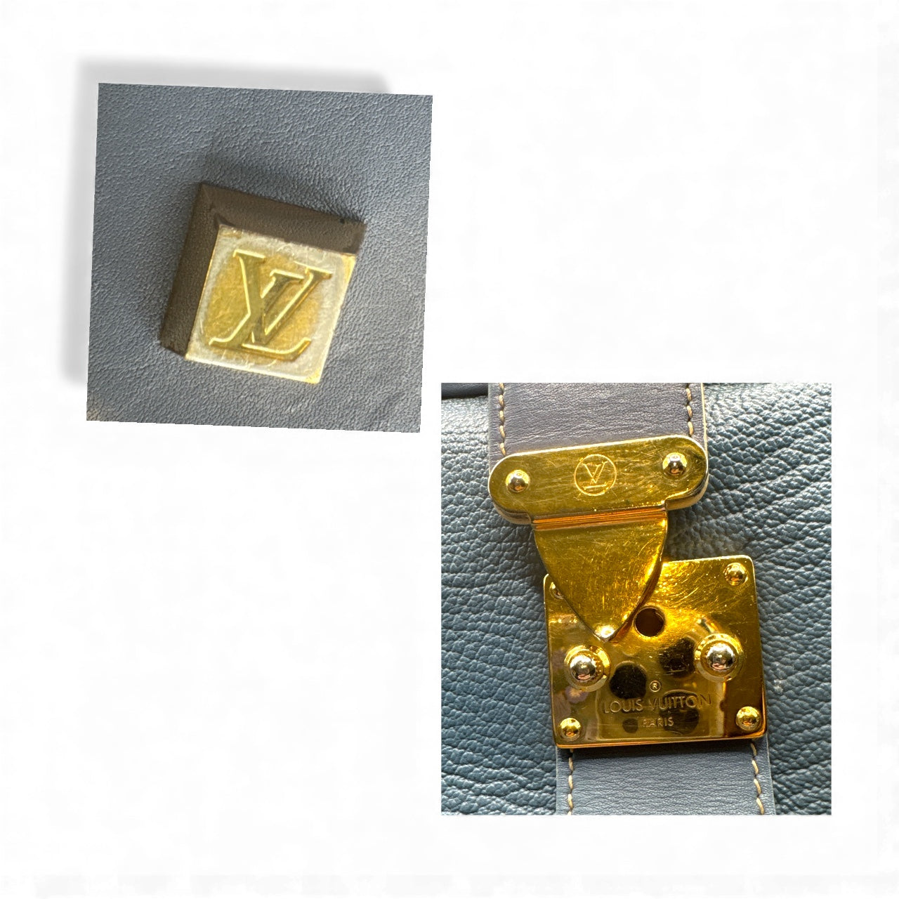 Louis Vuitton Blue Leather Suhali L’Ingénieux PM Satchel