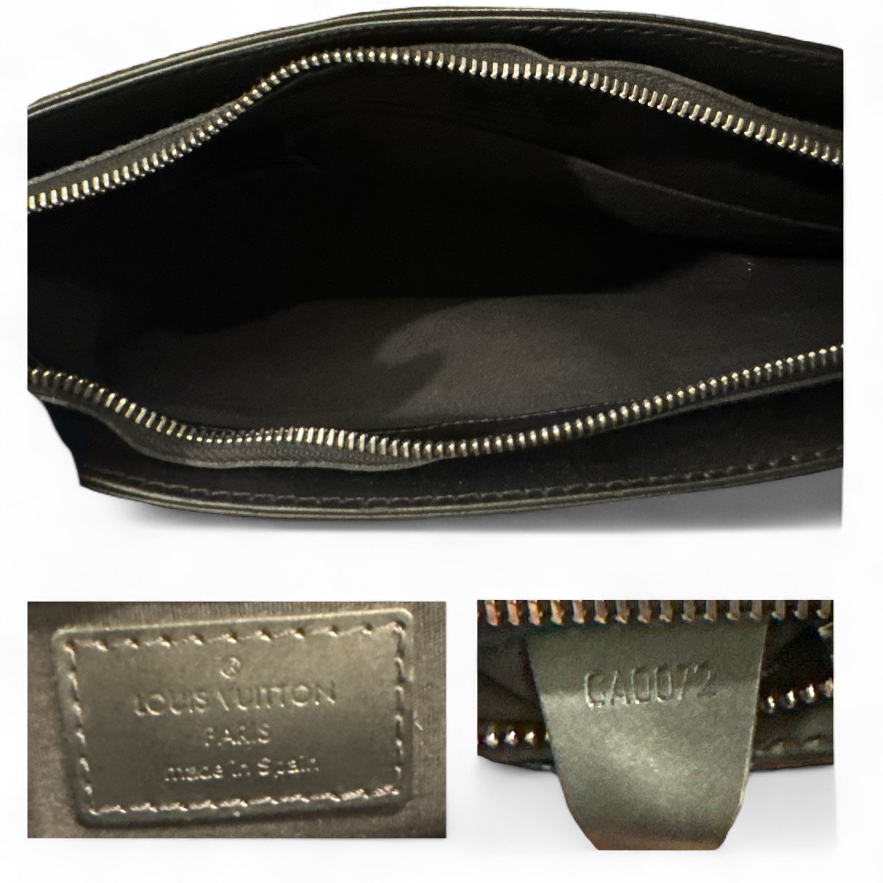 Louis Vuitton Monogram Leather Mat Alston Black Shoulder Bag