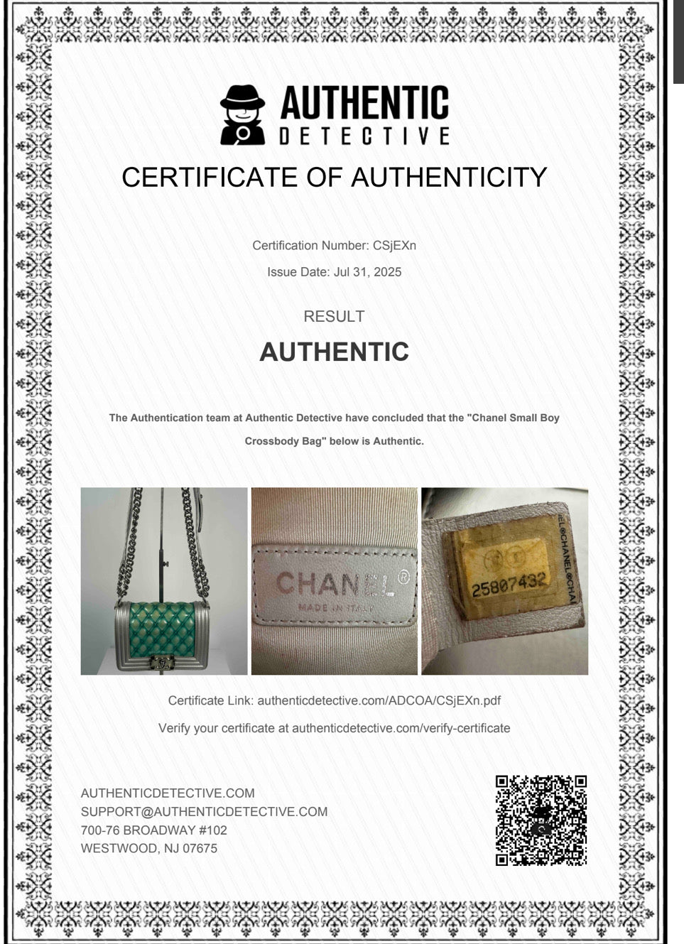 Chanel Small Irridescent PVC and Leather Boy Bag