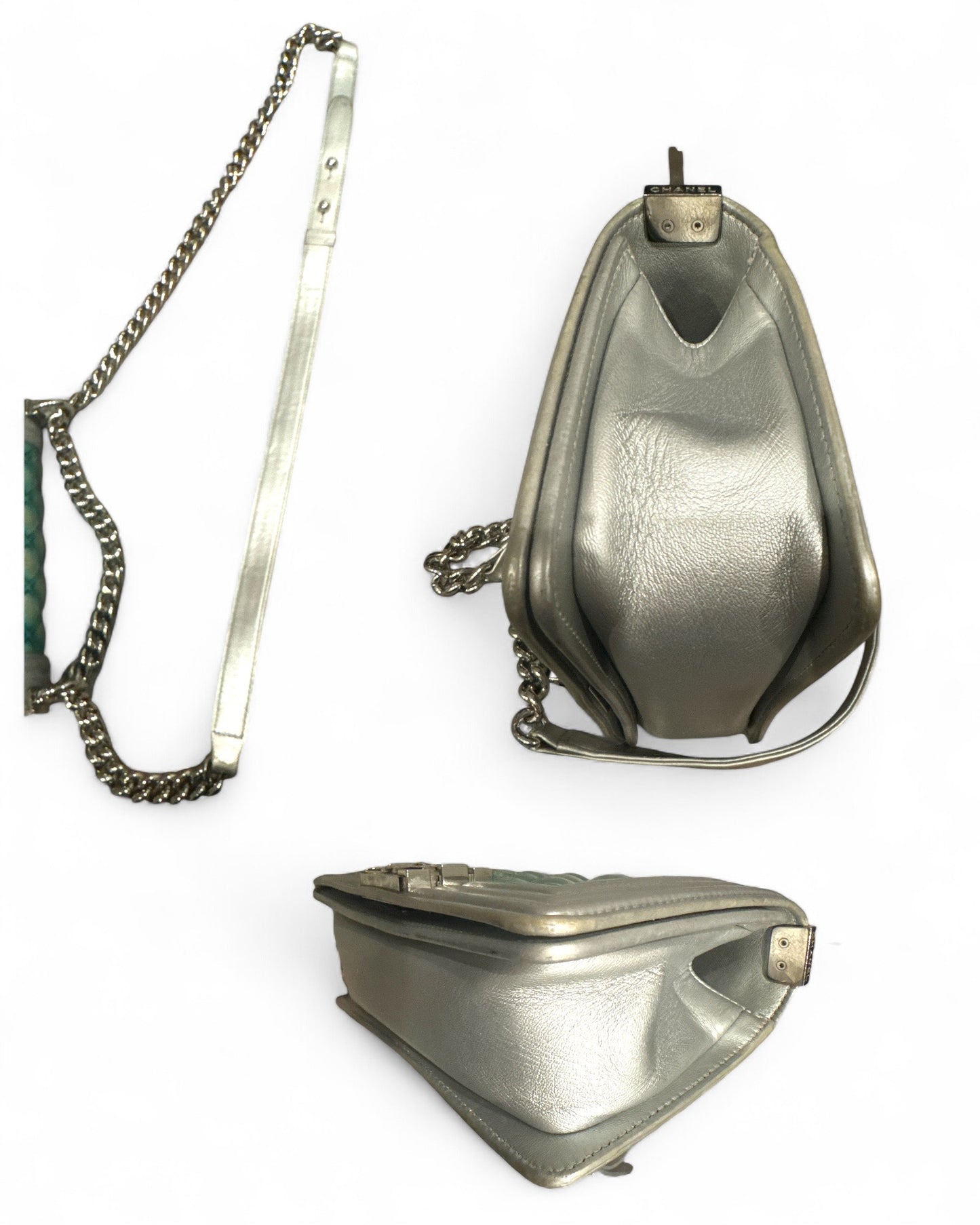 Chanel Small Irridescent PVC and Leather Boy Bag