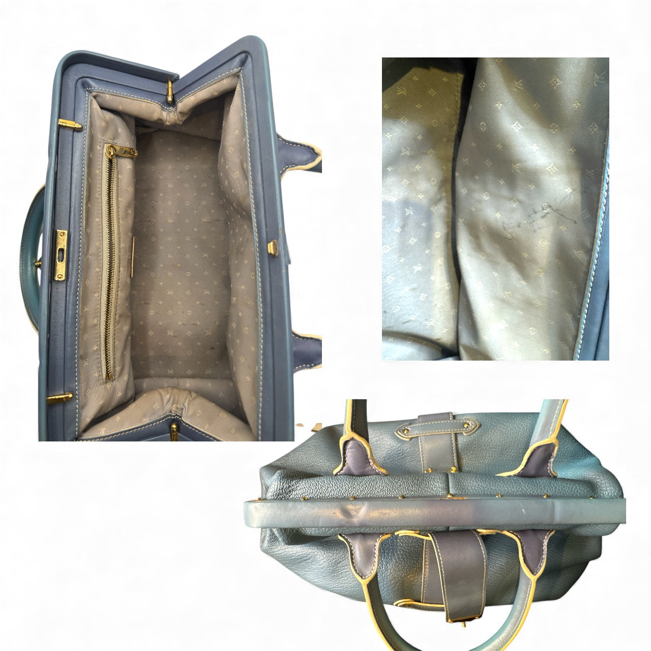 Louis Vuitton Blue Leather Suhali L’Ingénieux PM Satchel