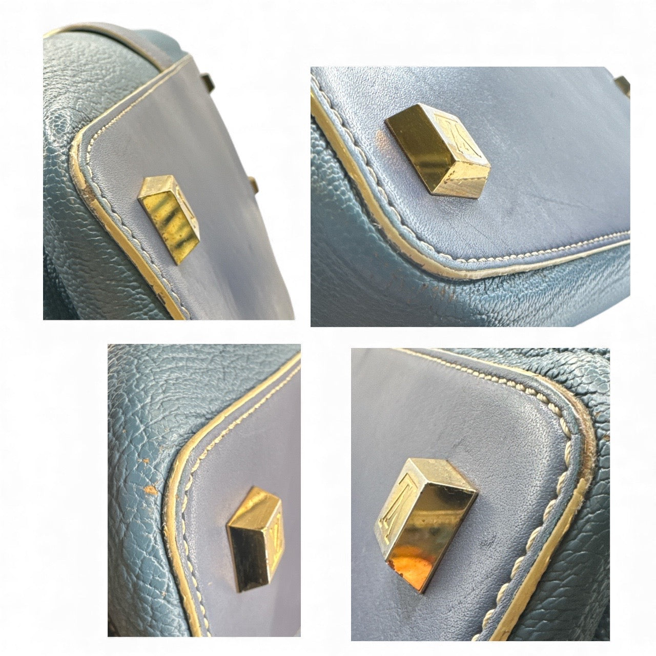 Louis Vuitton Blue Leather Suhali L’Ingénieux PM Satchel