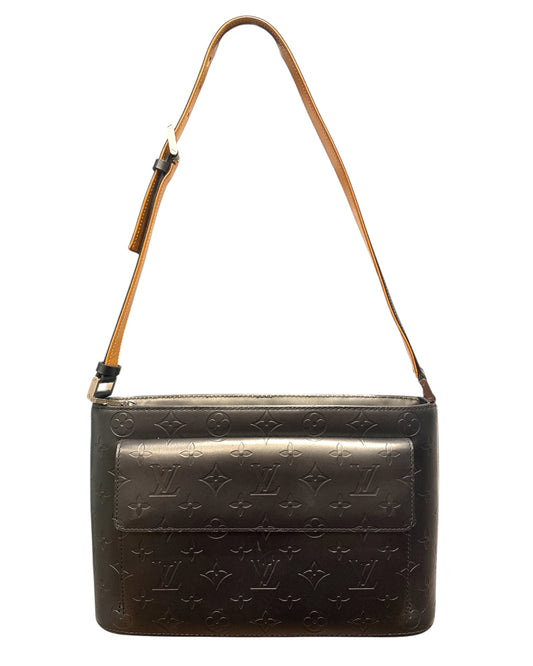Louis Vuitton Monogram Leather Mat Alston Black Shoulder Bag