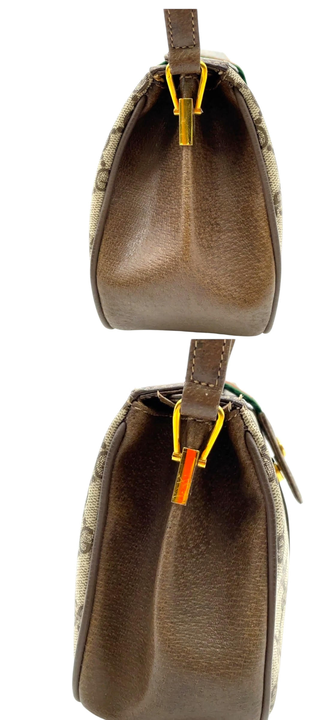 Vintage Gucci GG Supreme Canvas and Leather Sherry Line Crossbody